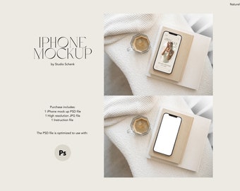 Maqueta de producto digital | Maqueta de iPhone para diseñadores y creadores web | Maqueta de listado de Etsy | Maqueta de teléfono | Maqueta de iPhone | Maqueta de sitio web