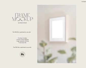 Print Mockup | Frame Mockup for Artists, Photographers and Designers | Poster Mockup for Art | Minimalist Frame Mockup