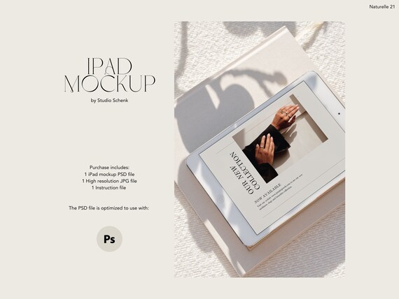 Digital Product Mockup for Online Marketing | Realistic iPad Mockup for Etsy Listing | Online Course Mockup for Creators