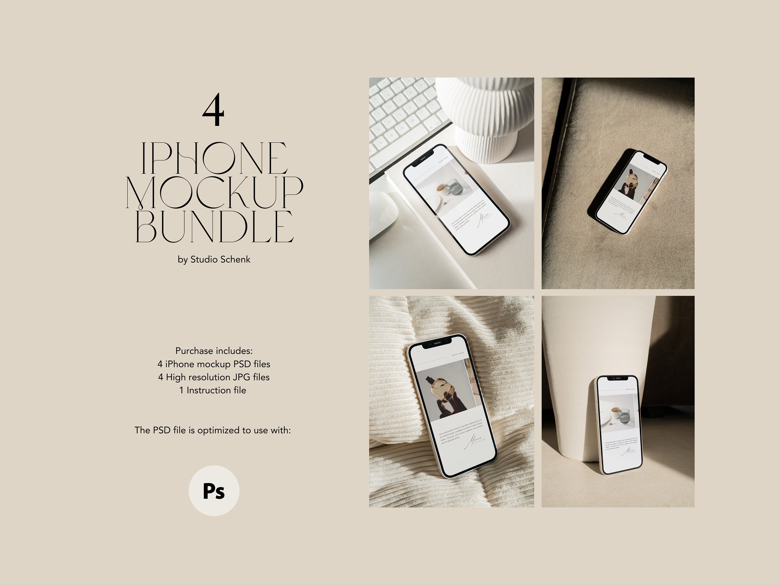 IPhone Mockup Bundle Phone Mockup Digital Product Mockup Aesthetic ...