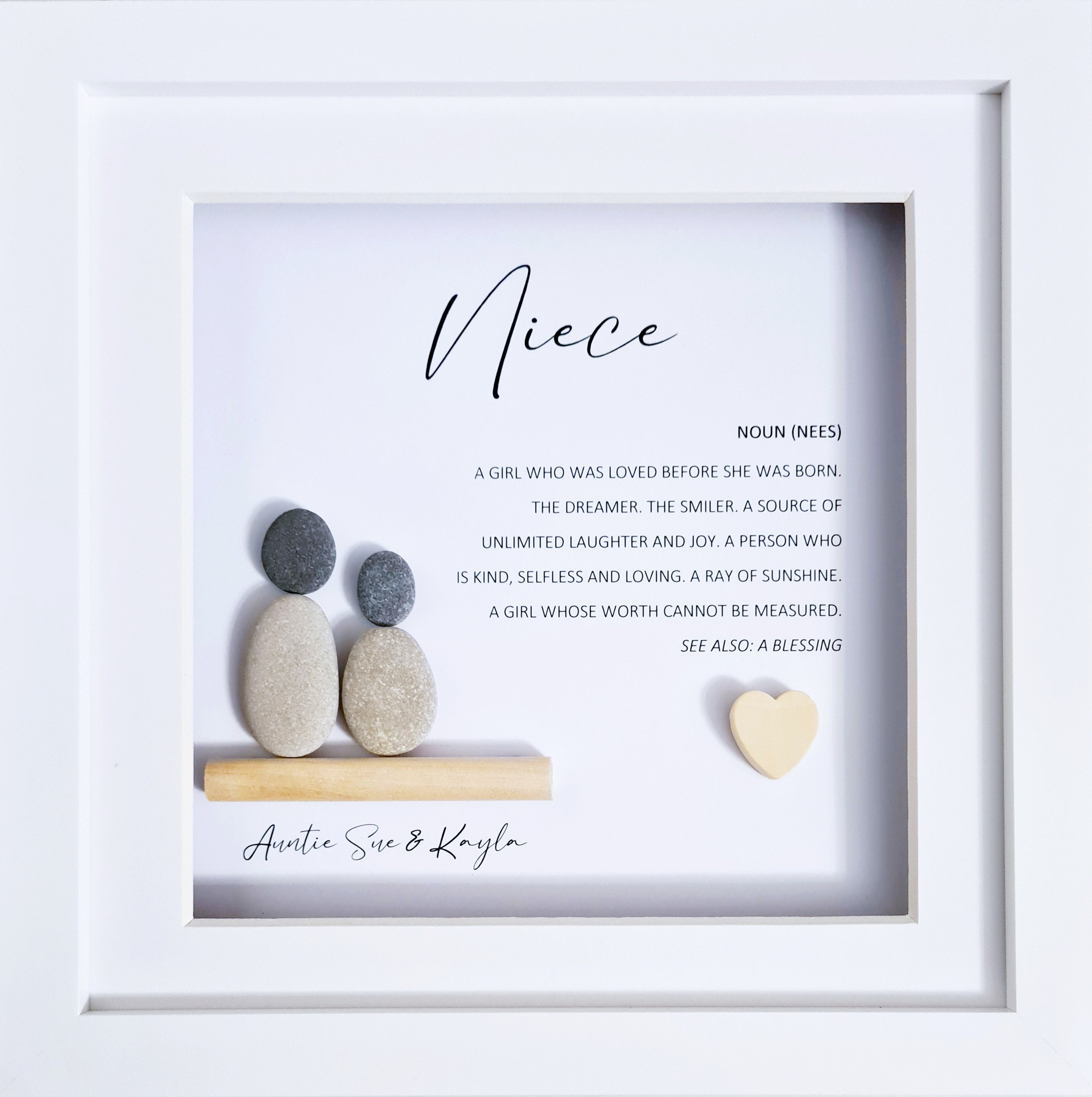 Signification De La Niece Pebble Art Cadeau De Niece Cadeau Etsy Canada