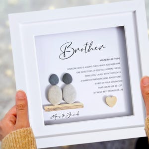 Brother Meaning, Brothers, Pebble Art, Brother Gift, Big Brother, Little Brother, Birthday Gift Brother, Personalised Gift Brother,Bro Quote