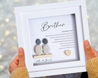 Brother Meaning, Brothers, Pebble Art, Brother Gift, Big Brother, Little Brother, Birthday Gift Brother, Personalised Gift Brother,Bro Quote