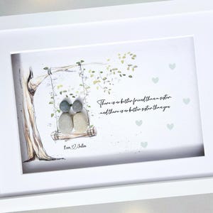 Sister Pebble Art, Personalised Gift for Sister, Birthday Present for Sister, Sister Frame, Big Sister, Little Sister, Sisters Tree Swing