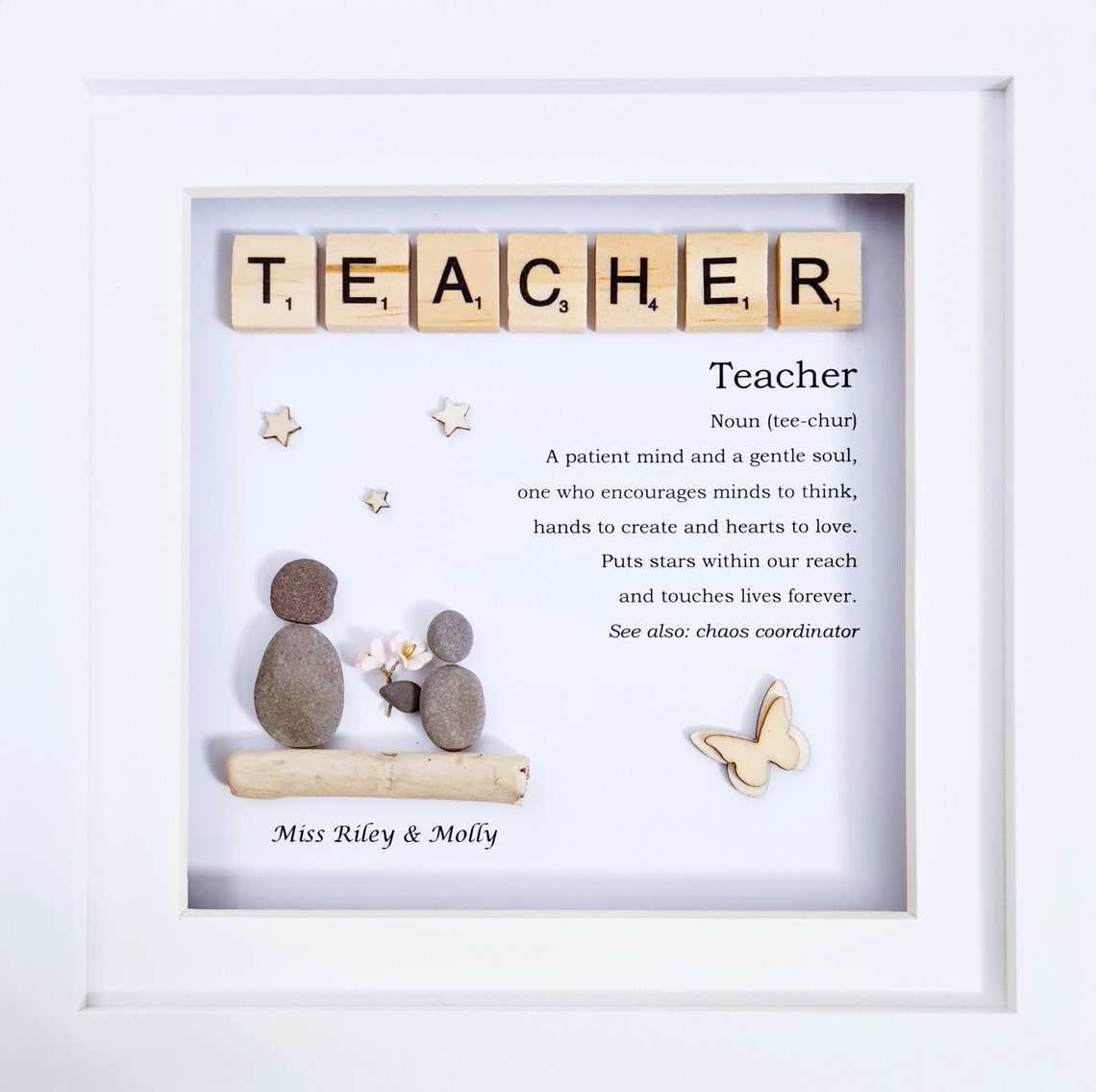 Teacher Pebble Art Teacher Gift Personalised Gift for Etsy