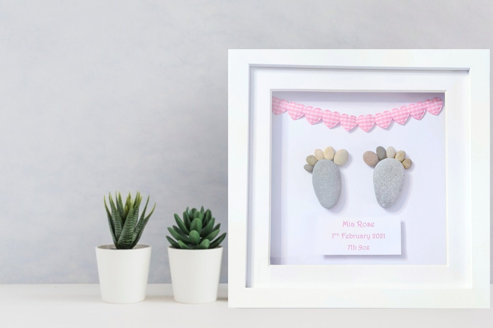 Pebble Art New Baby New Baby Gift Nursery Decor Cute Baby Etsy