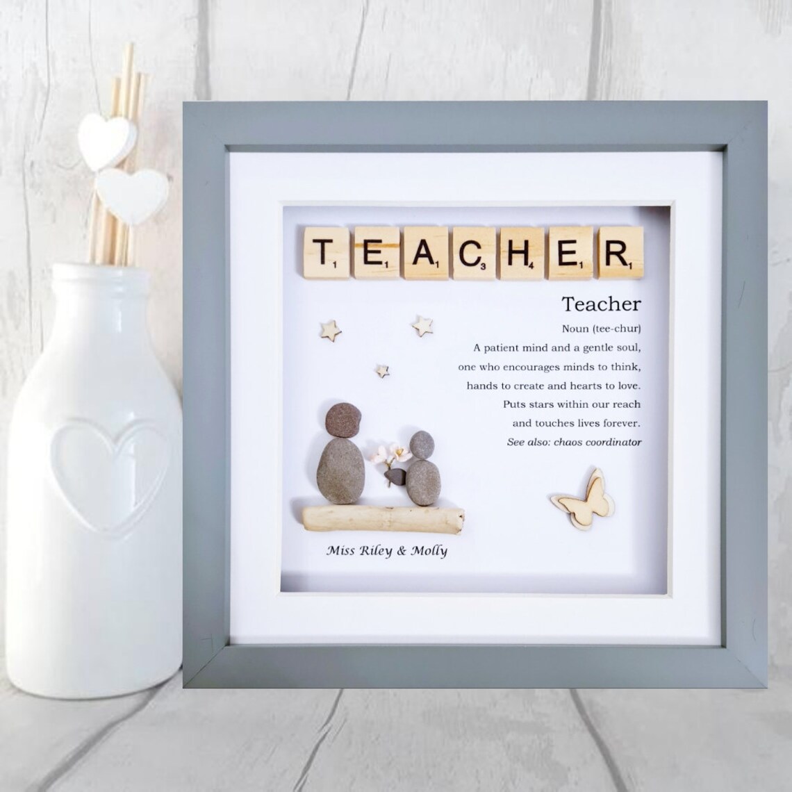 Teacher Pebble Art Teacher Gift Personalised Gift for Etsy