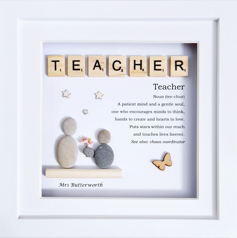 Teacher Pebble Art Teacher Gift Personalised Gift for Etsy