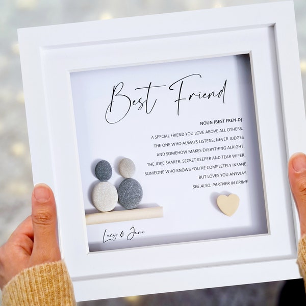 Best Friend Quote,Friend Meaning,Pebble Art Best Friend, Birthday Gift for Friend,Personalised Gift Friend,Best Friend Gift,Bestie Gift, BFF