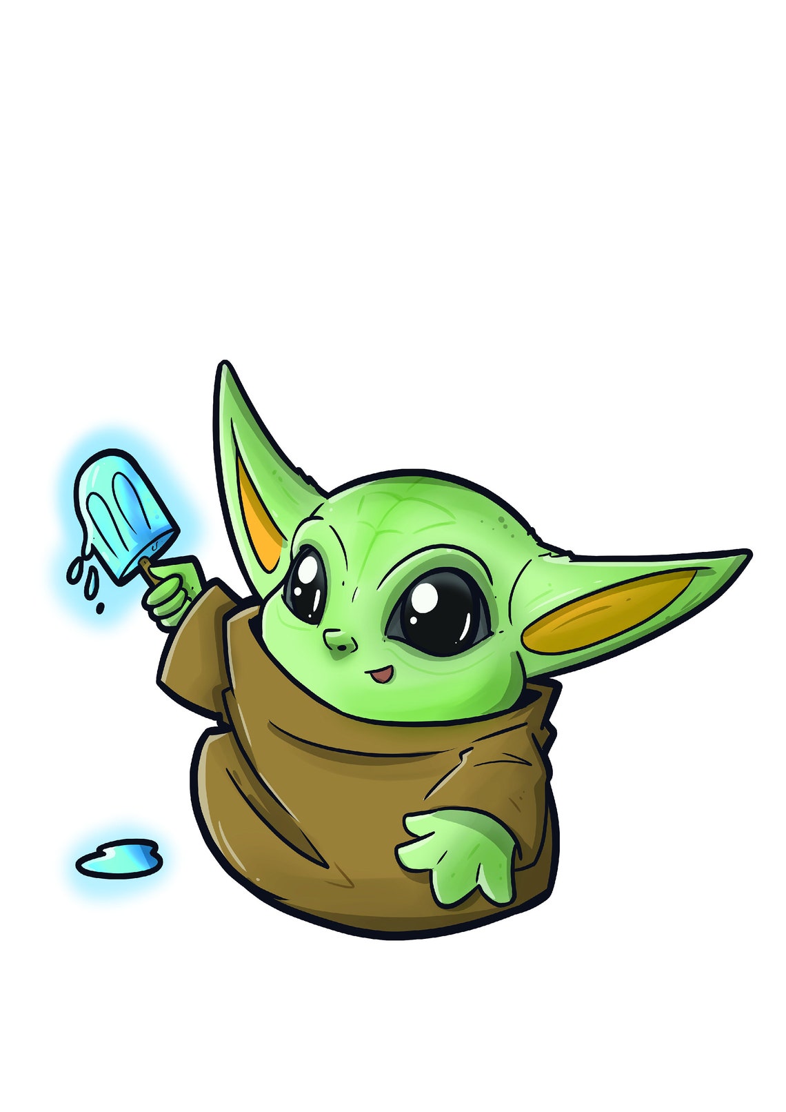 A4 Star Wars Inspired Baby Yoda Digital Download Etsy