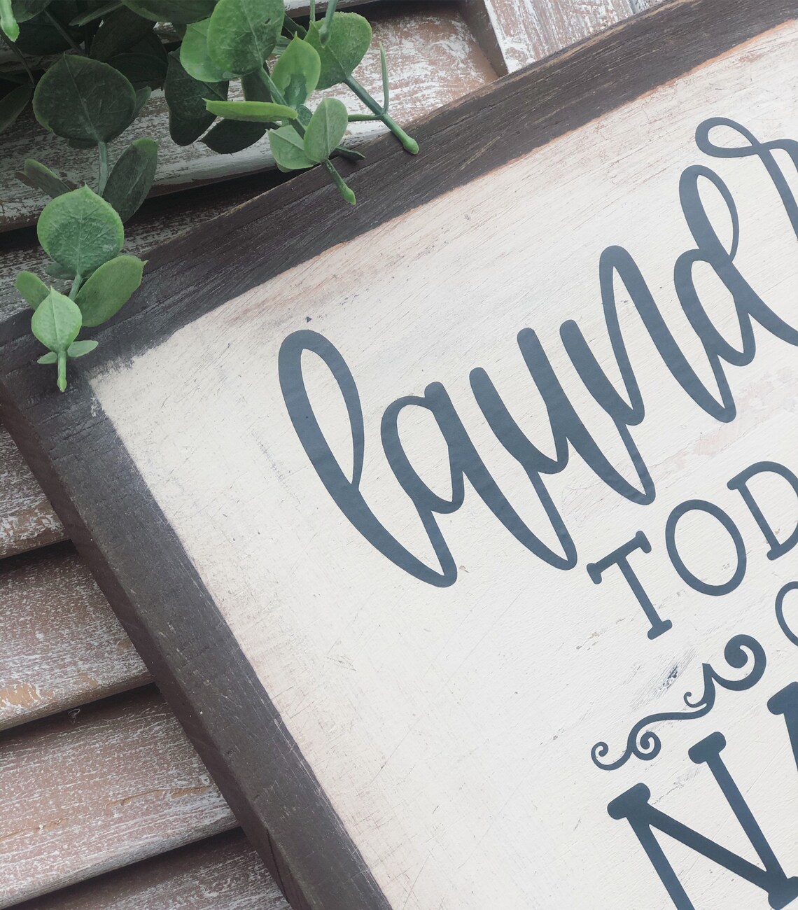 Holzschild aus Holz Wäsche heute nackt morgen Witzig | Etsy