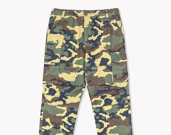 Herren Streetwear Vintage Cargohose Camo