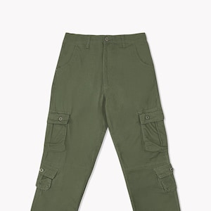 Buy Olive Green Stretch Cargo Pants For Men Online In India