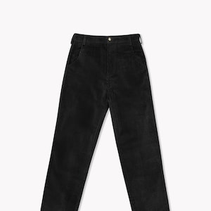 Corduroy Trousers  Mens Organic Corduroy Trousers Black Regular fit   Brava Fabrics