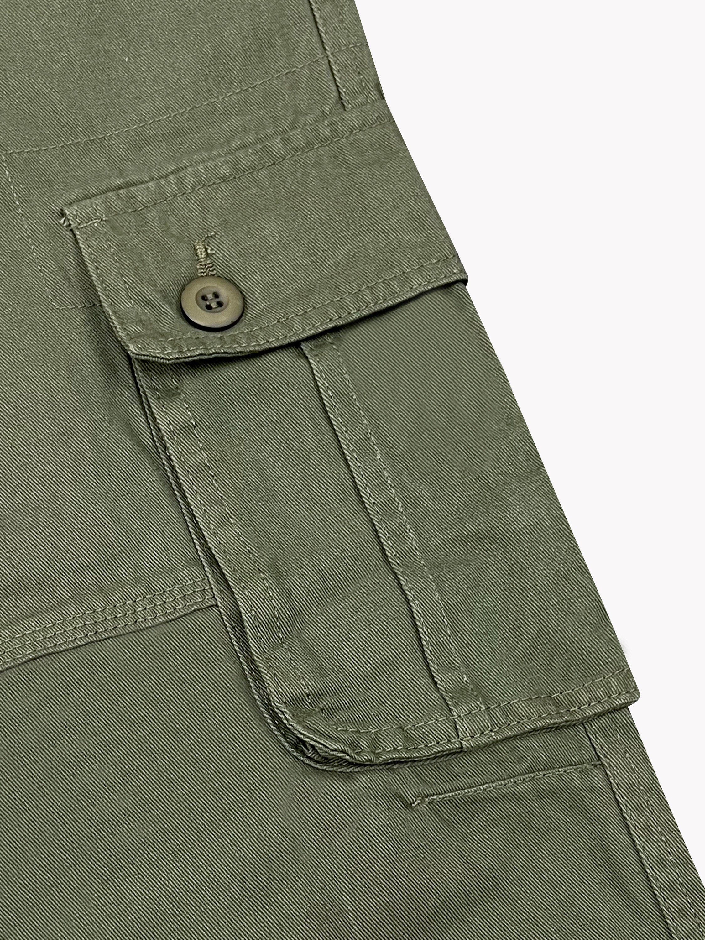 OLIVE GREEN CARGO SIX POCKET