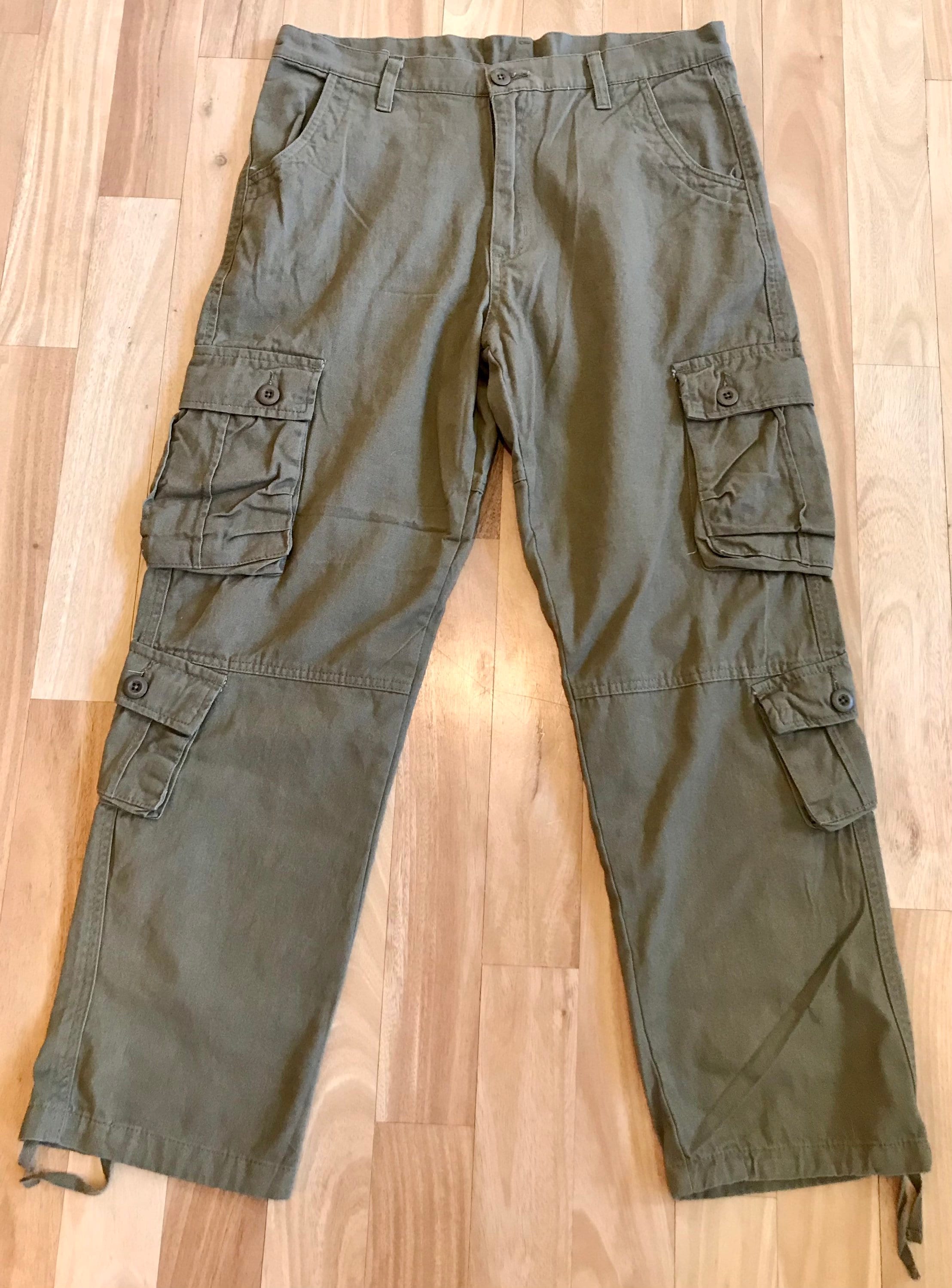 Vintage cargo pants olive green Etsy