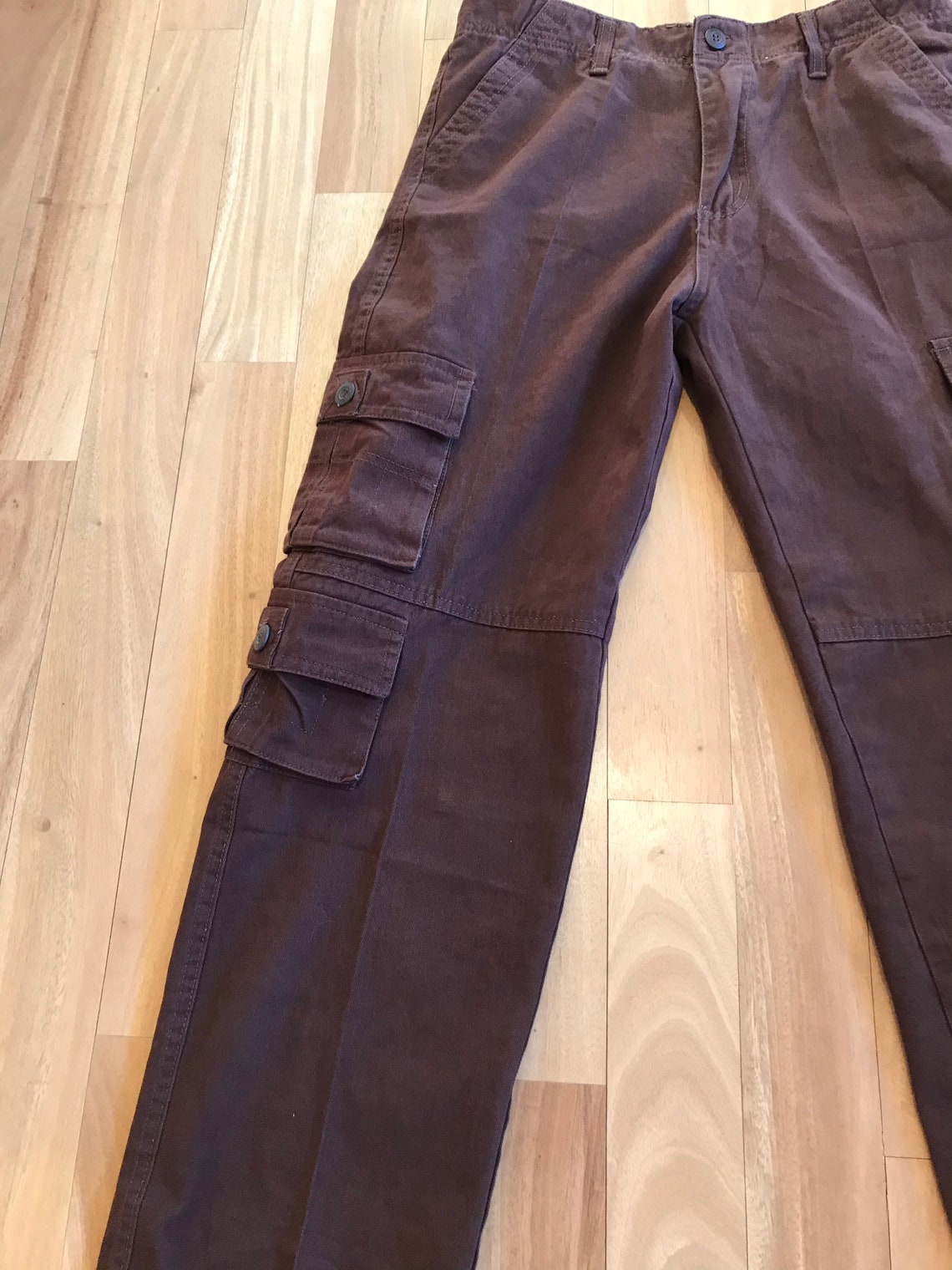 Vintage cargo pants chocolate brown | Etsy