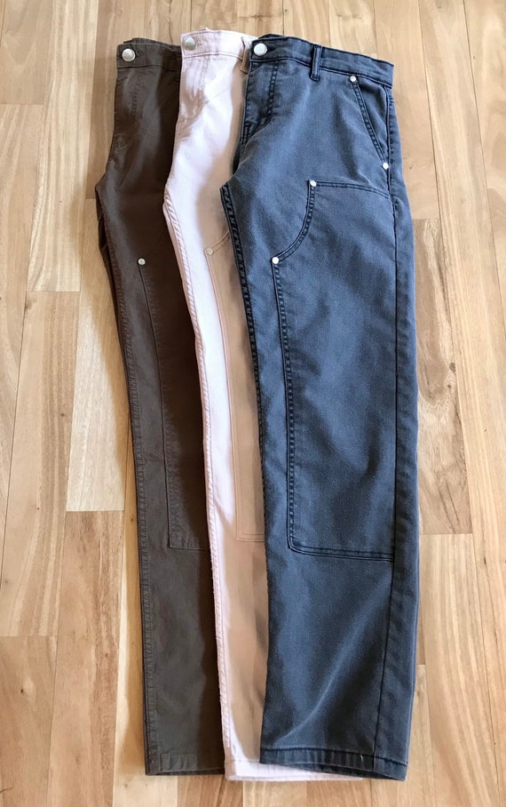 Vintage Double Knee Pants Cream - Etsy 