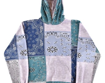 paisley patchwork hoodie