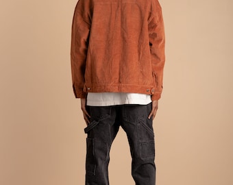 Burnt orange top corduroy jacket