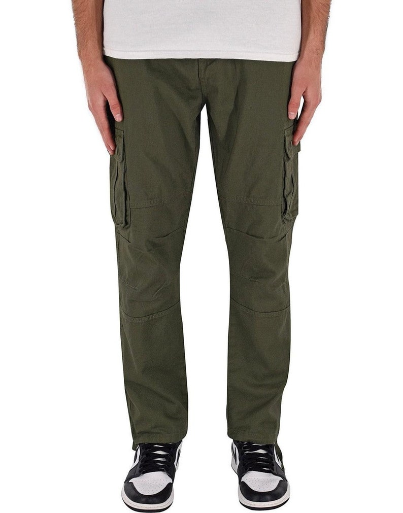 6 Pocket Cargo Pants Olive Green - Etsy