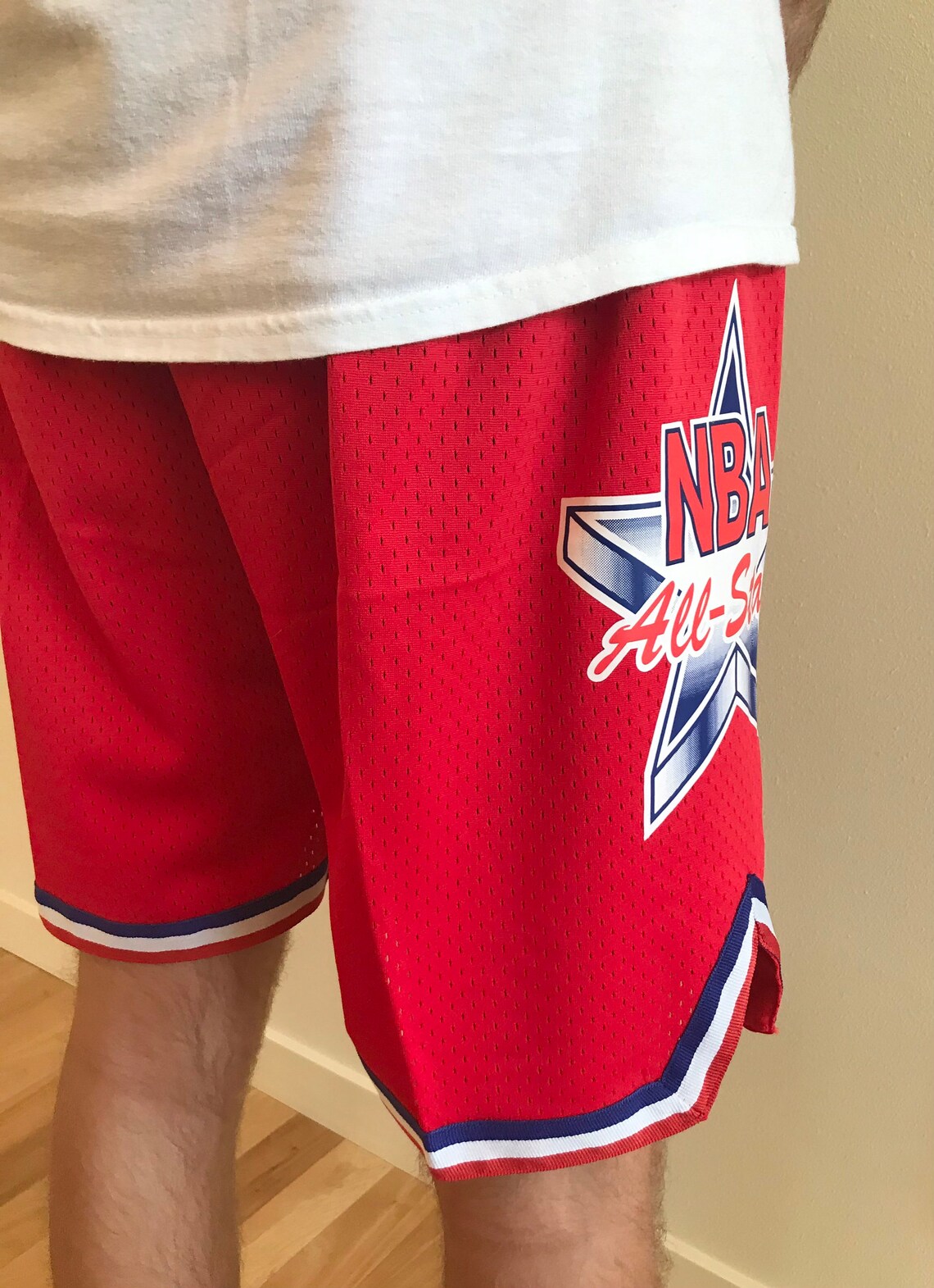 Nba all star shorts red Etsy