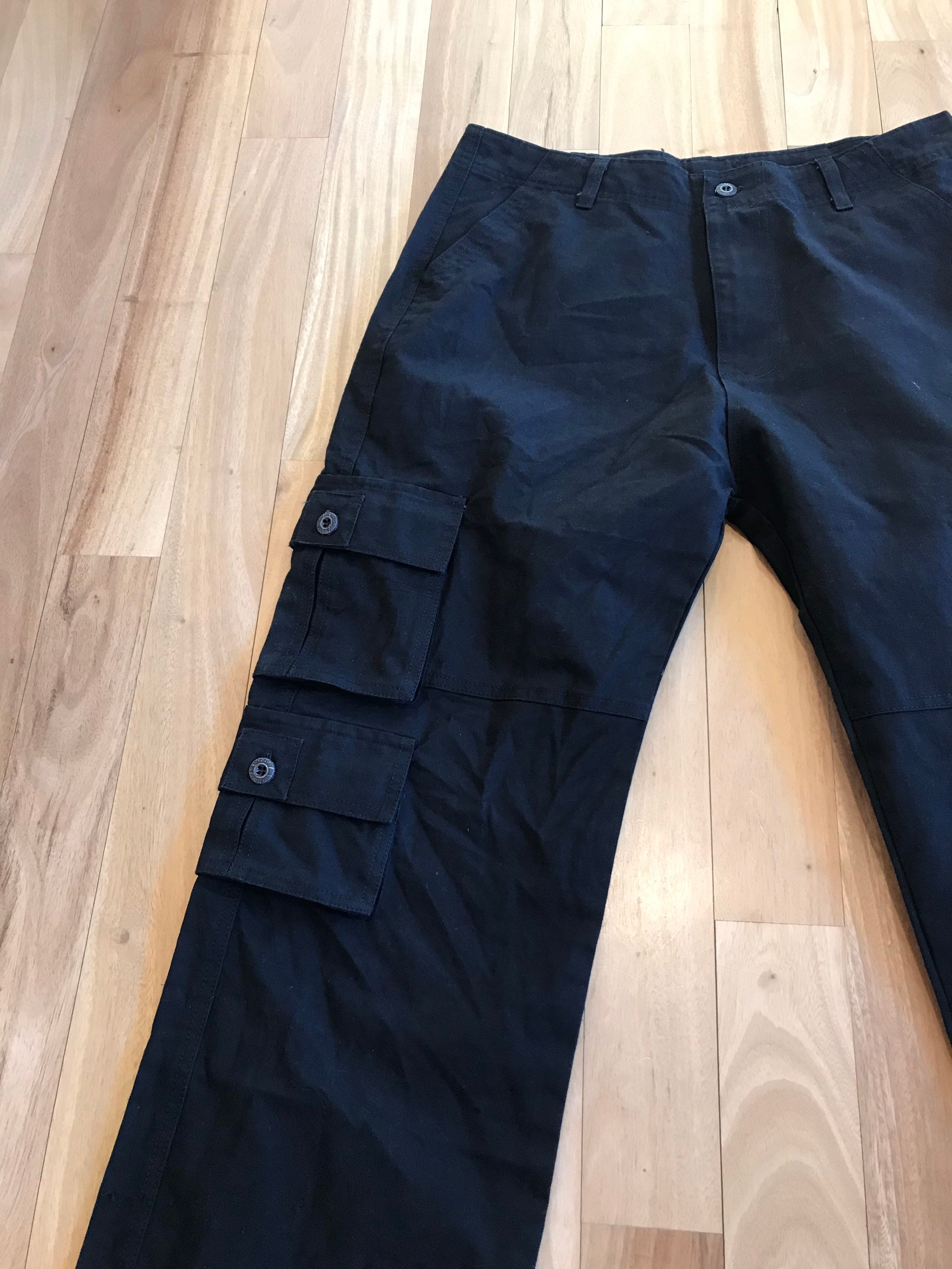 Vintage cargo pants black Etsy