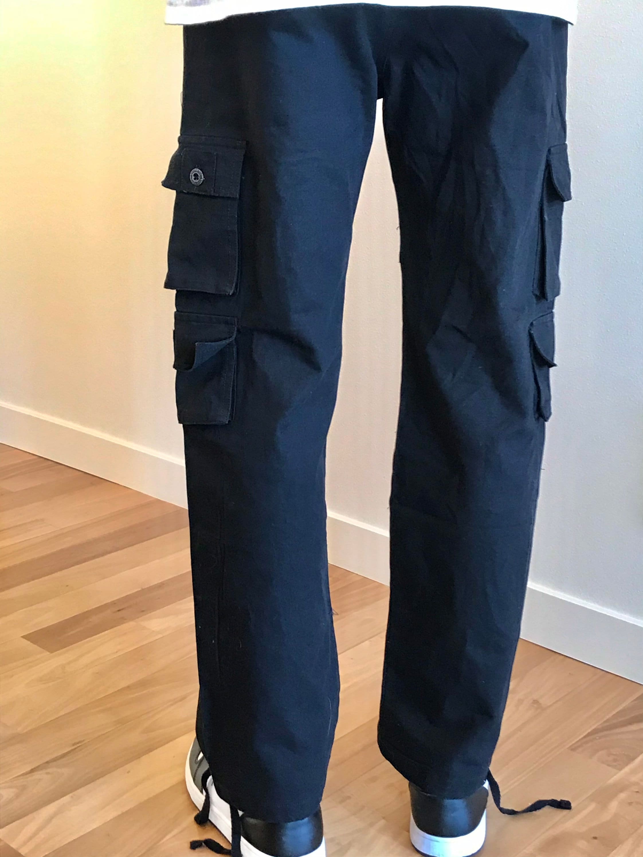 Vintage cargo pants black Etsy