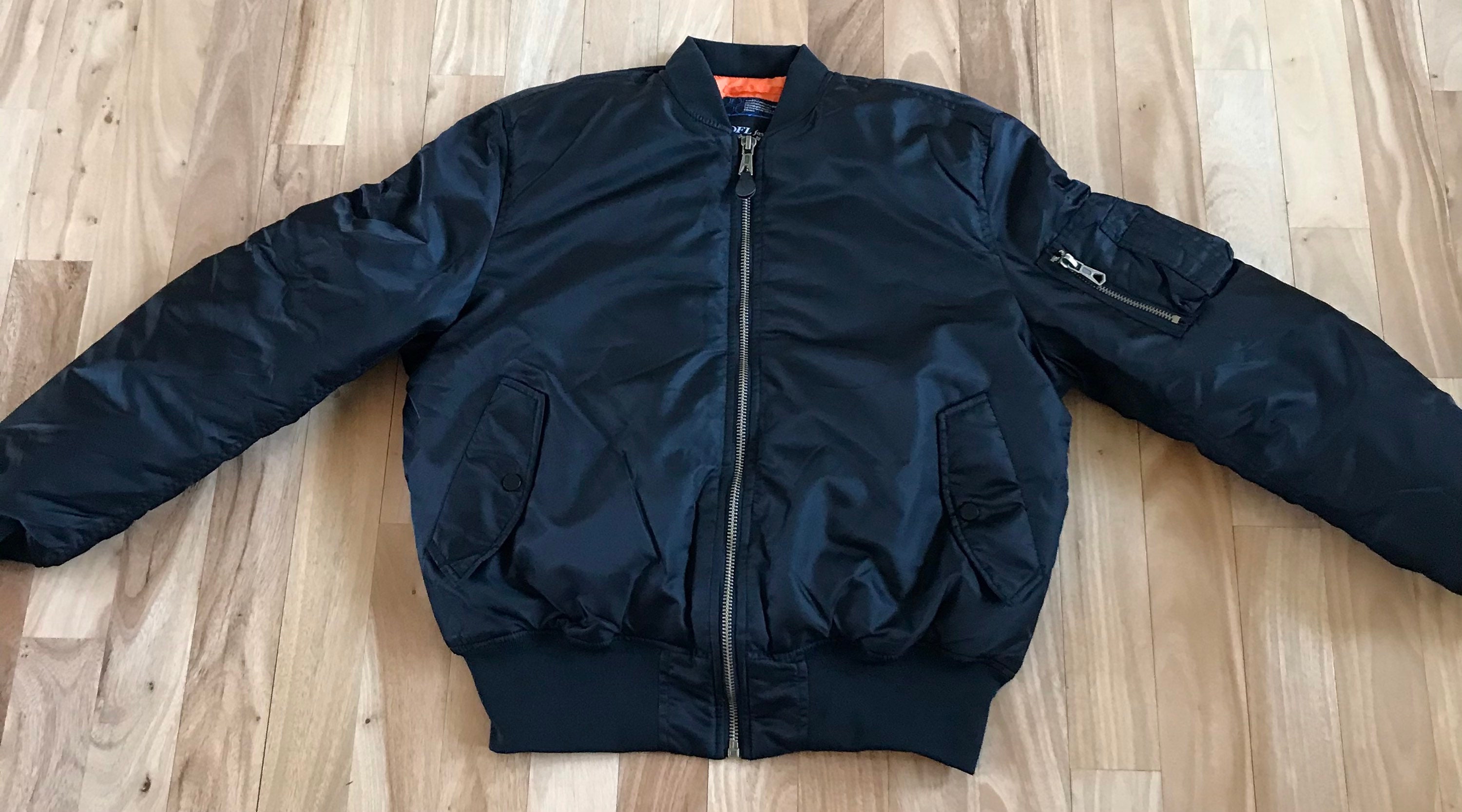 Nylon MA1 military bomber jacket black Etsy