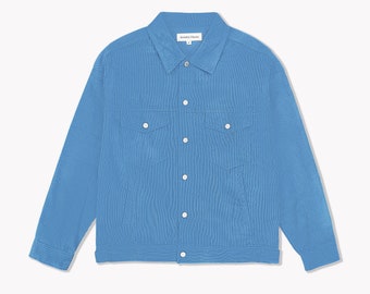 Mens Corduroy Jacket Ocean Blue