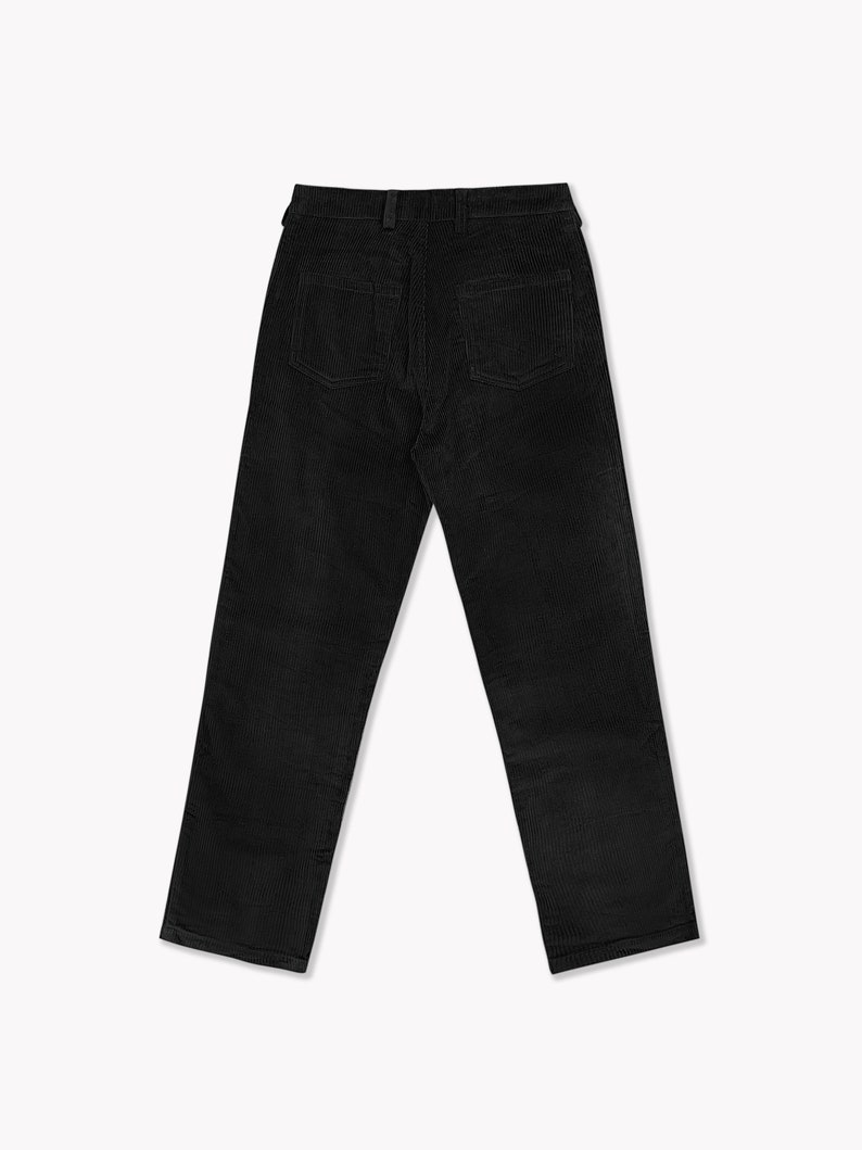 Corduroy Pants Black Etsy