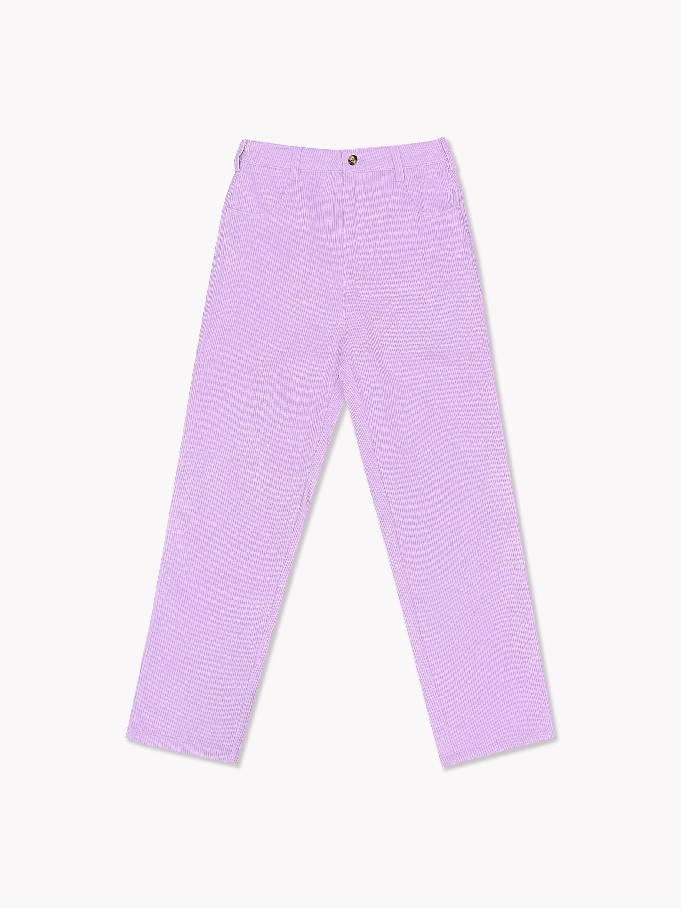 Mens Wide Leg Corduroy Pants Lavender Etsy UK