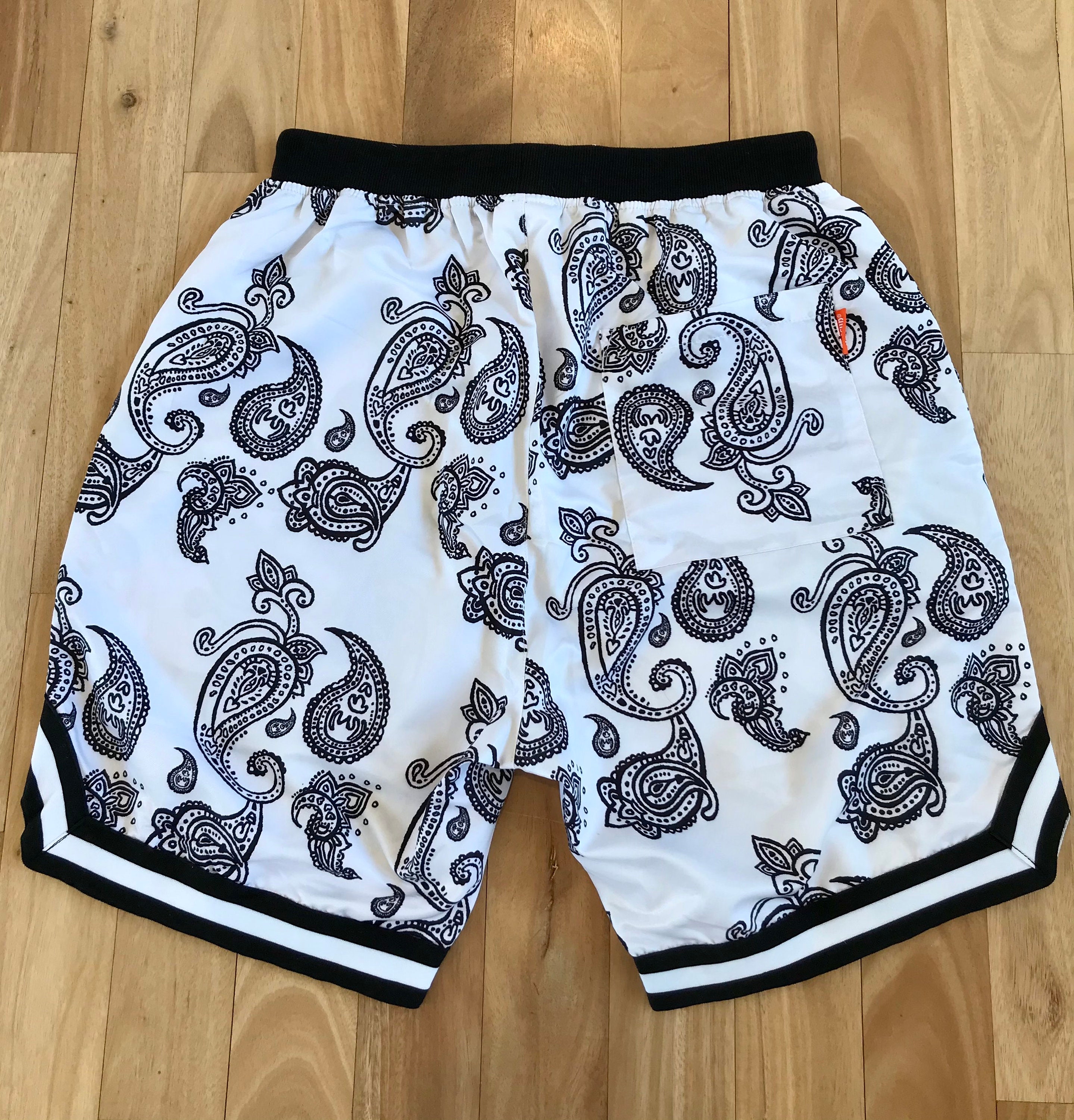 Paisley bandana shorts white and black Etsy