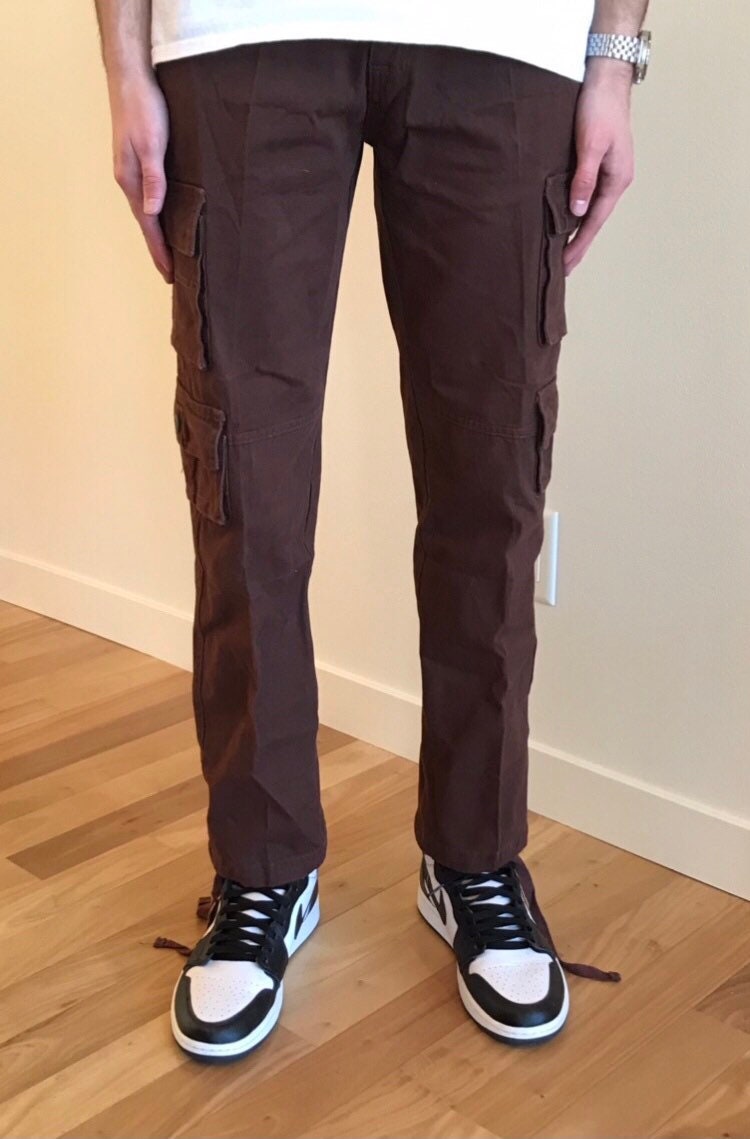 Vintage cargo pants chocolate brown Etsy