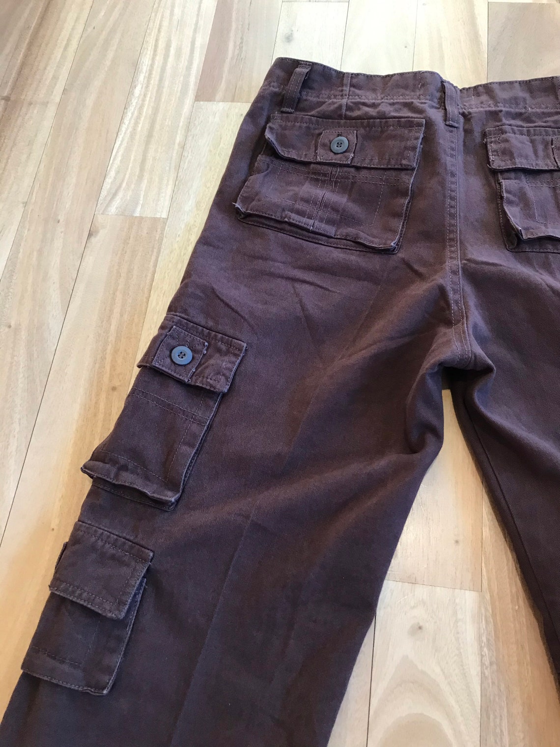 Vintage cargo pants chocolate brown | Etsy