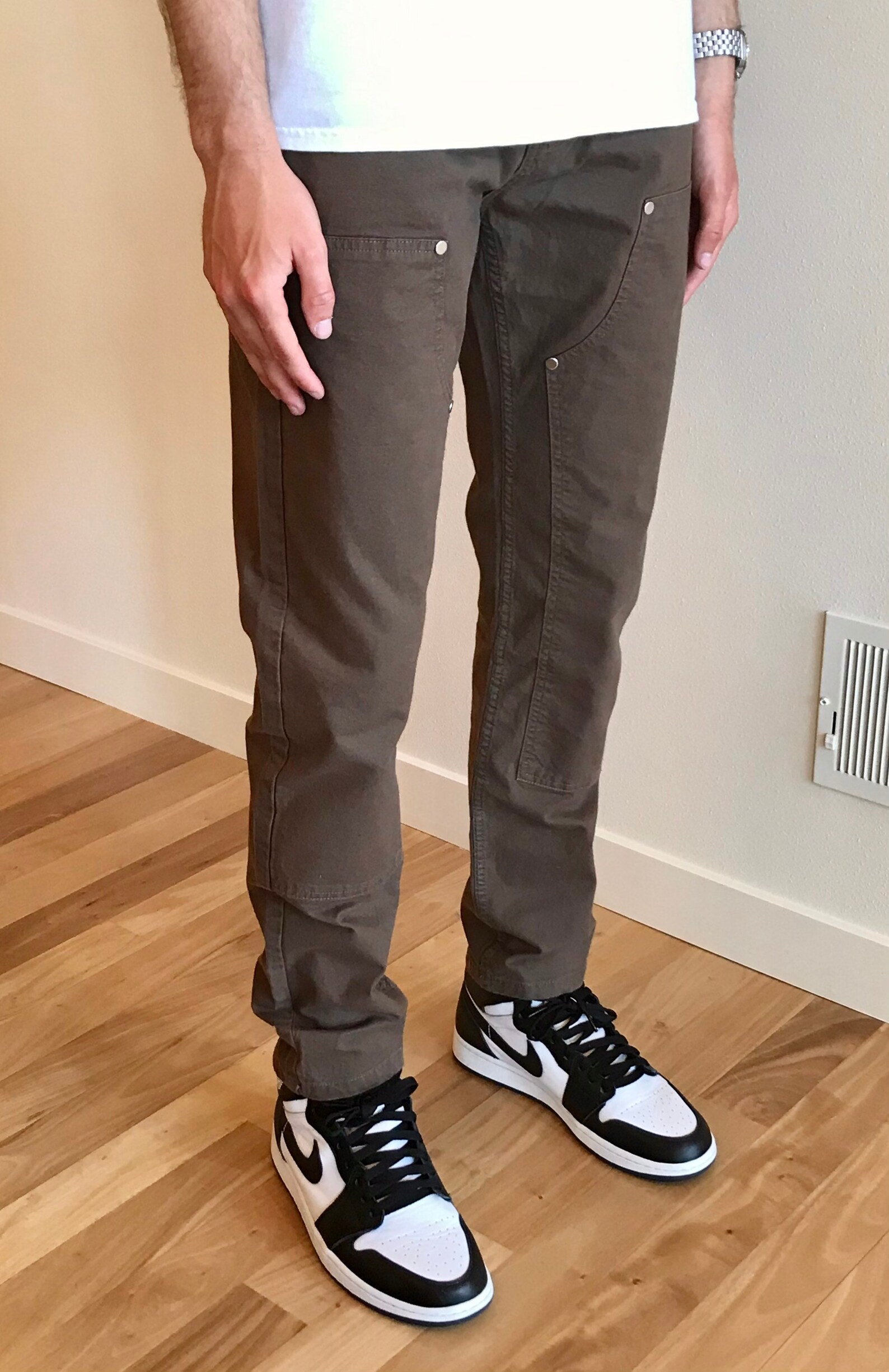 Vintage double knee pants brown Etsy