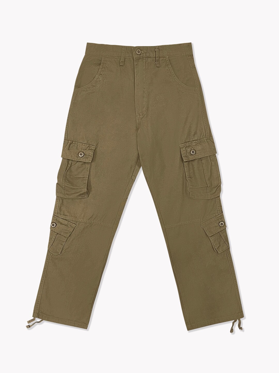 Mens Streetwear 8 Pocket Cargo Pants Khaki Etsy