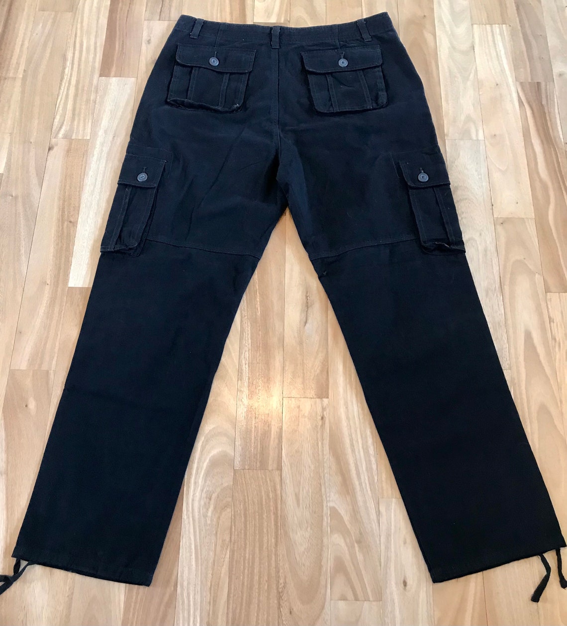 Vintage cargo pants black Etsy