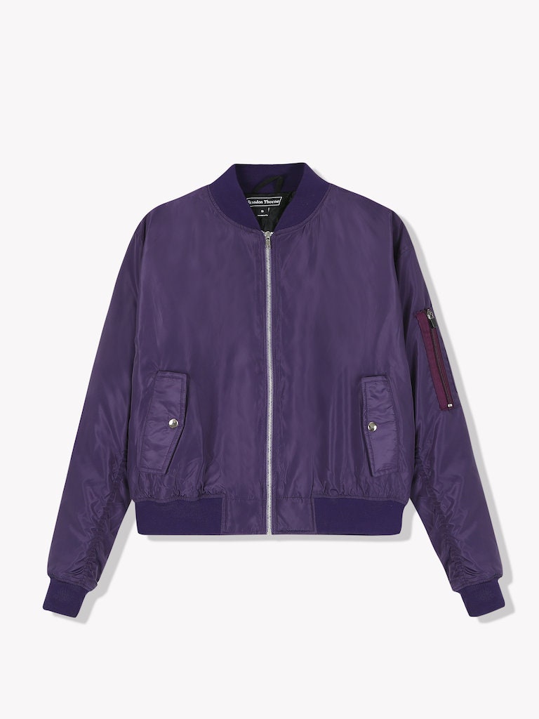 bomber jacket purple