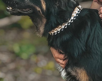 Handmade Macrame Dog Collar - Customizable, Adjustable, Up to 4 Colors