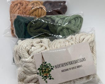 Macrame Cord Scrap Bundle Neutral | Recycled Cotton Fiber Pack | Zero Waste Craft Supply | Weaving Yarn Remnants | Boho DIY Materials