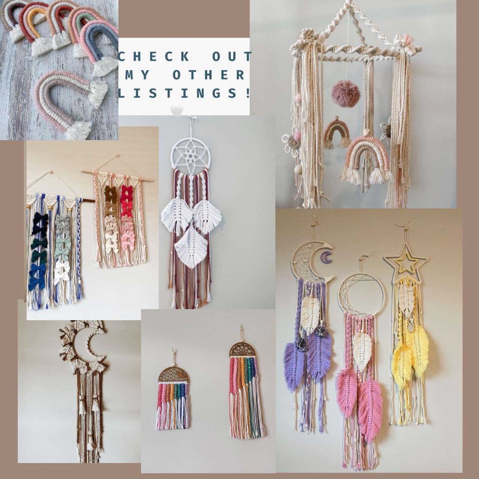 Macramé Moon Boho Moon Wall Decor Macramé Moon Etsy