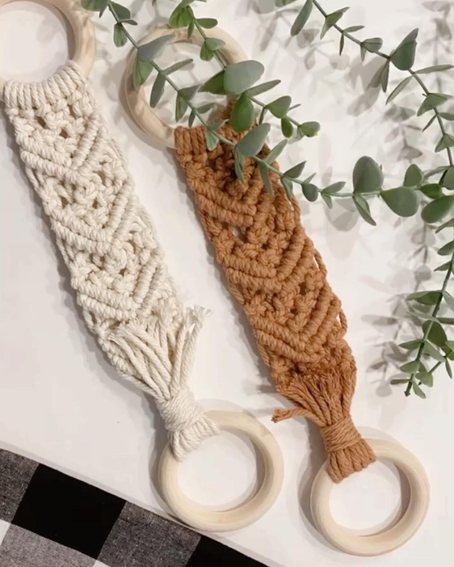 Macramé Towel Hanger Kitchen Towel Hanger Oven Door Towel Etsy