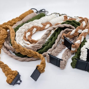 BREAK AWAY Macramé Lanyard | Macramé Braided Badge Holder with Safety Break Away Snap