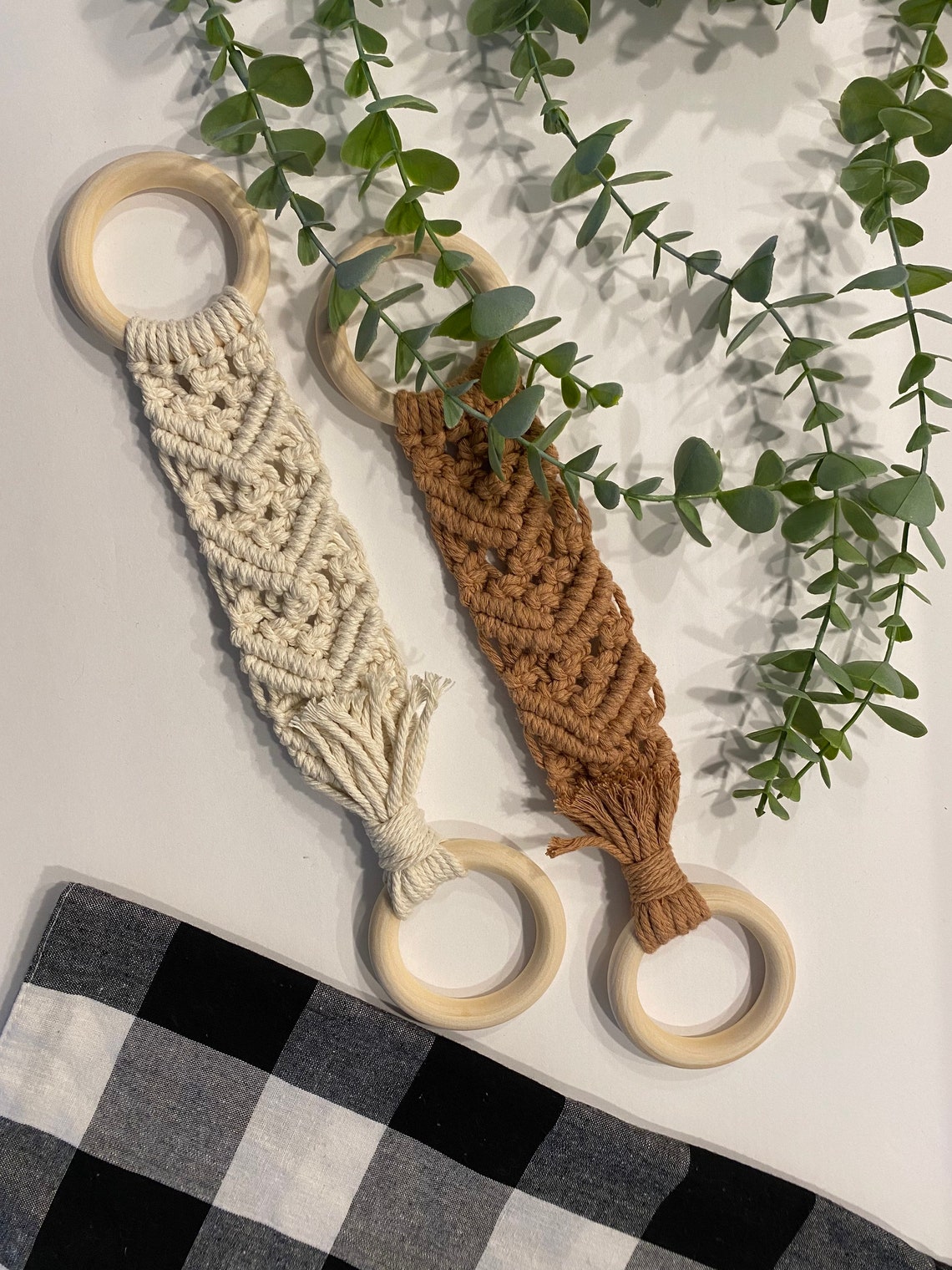 Macramé Towel Hanger Kitchen Towel Hanger Oven Door Towel Etsy