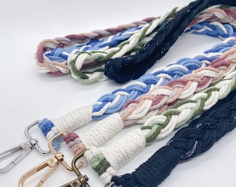 Custom Macrame Lanyard: Braided Cotton Badge Holder with Keyring