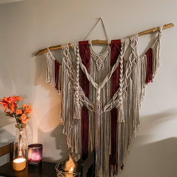 Macrame Wall Hanging Driftwood Etsy