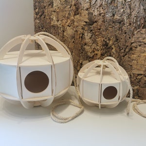 Sleeping ball for golden hamsters / teddy hamsters / gerbils - hamster house / hamster accessories made of wood for hanging (rodents/small animals)