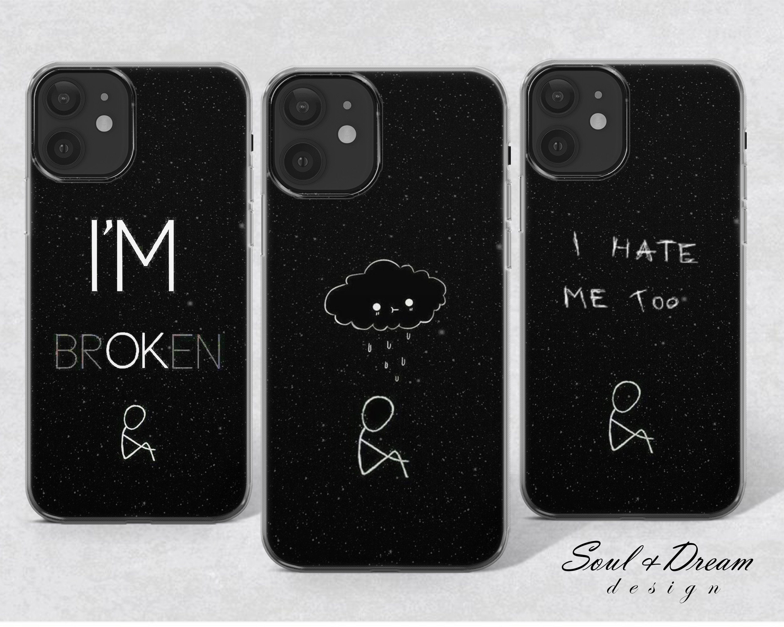Dark Souls Aesthetic Preppy Phone Case for iPhone 15 Plus 14 Pro