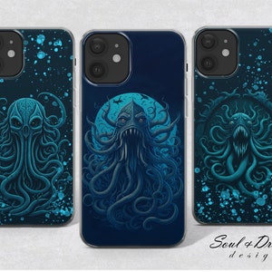 Kraken Phone Case Octopus Cover for iPhone 15 Plus 14 13 12 Pro 11 XR 8 7, Samsung S23 S22 A73 A53 A13 A14 S21 Fe S20, Pixel 7 6A